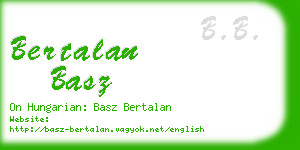 bertalan basz business card